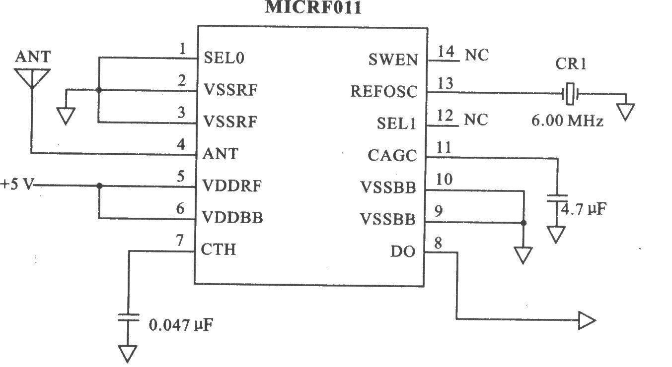 MICRF011 00K 440～300 MHz接收器/数据解调器