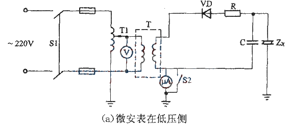 Leakage current test of switching appliances