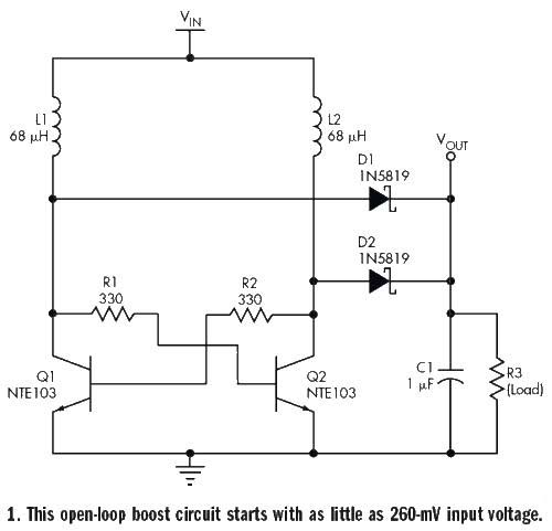 Germanium dual boost circuit that starts at 260mV