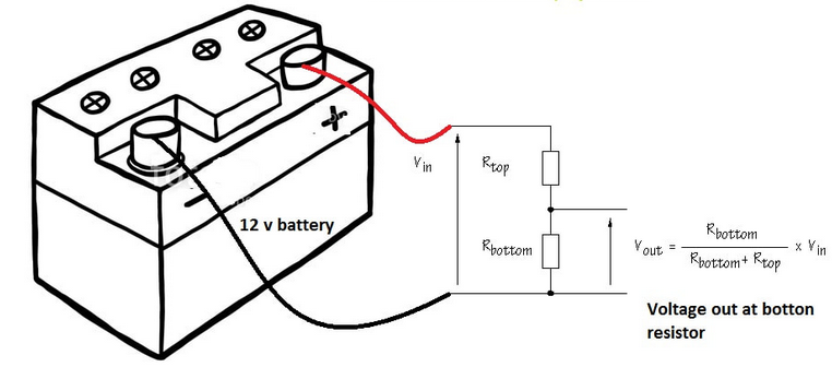 Typical Voltage Divider Circuit and Formulas