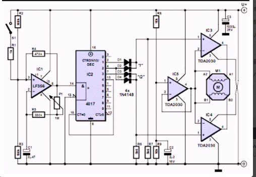 Universal stepper motor controller using ICTDA2030 as driver