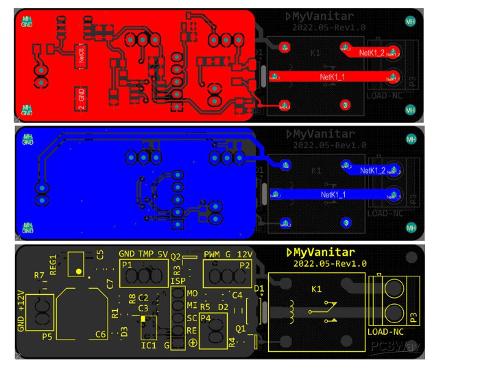 PCB layout for PWM cooling fan control circuit