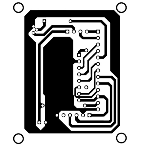 Air Quality Monitoring System Actual Size PCB Layout