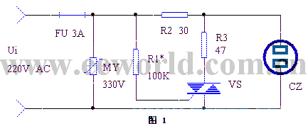 Color TV simple protection socket circuit