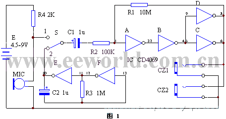 Hearing aid, hypnosis, memory enhancement three-purpose machine circuit