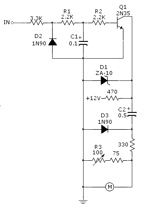 Transistor tachometer schematic diagram