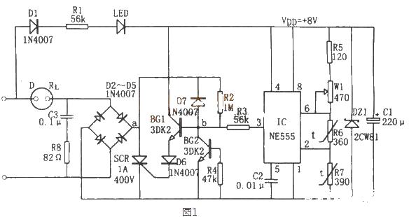 Ceiling fan circuit diagram that can automatically start according to room temperature