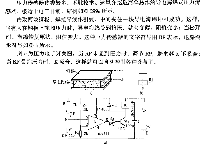 Homemade conductive sponge type<strong>Pressure sensor</strong><strong>Application circuit</strong>.gif