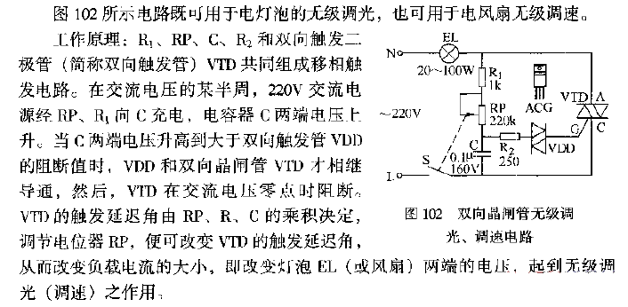 <strong>Triac</strong> Stepless dimming, <strong>Speed ​​regulating circuit</strong>.gif