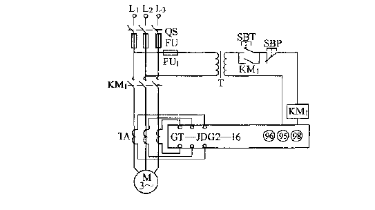 Gongtai GT-JDG2<strong>Motor protector</strong> with <strong>Current transformer</strong><strong>Application circuit</strong>.gif