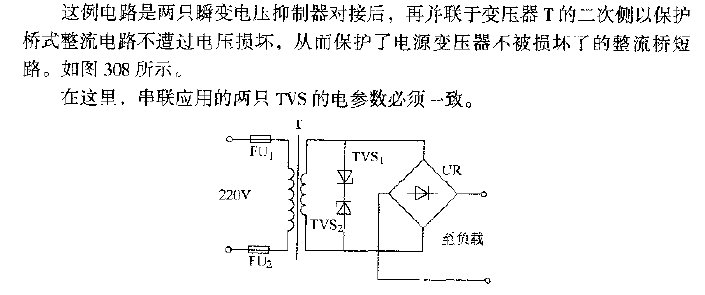 Transient voltage suppressor as AC power protection circuit