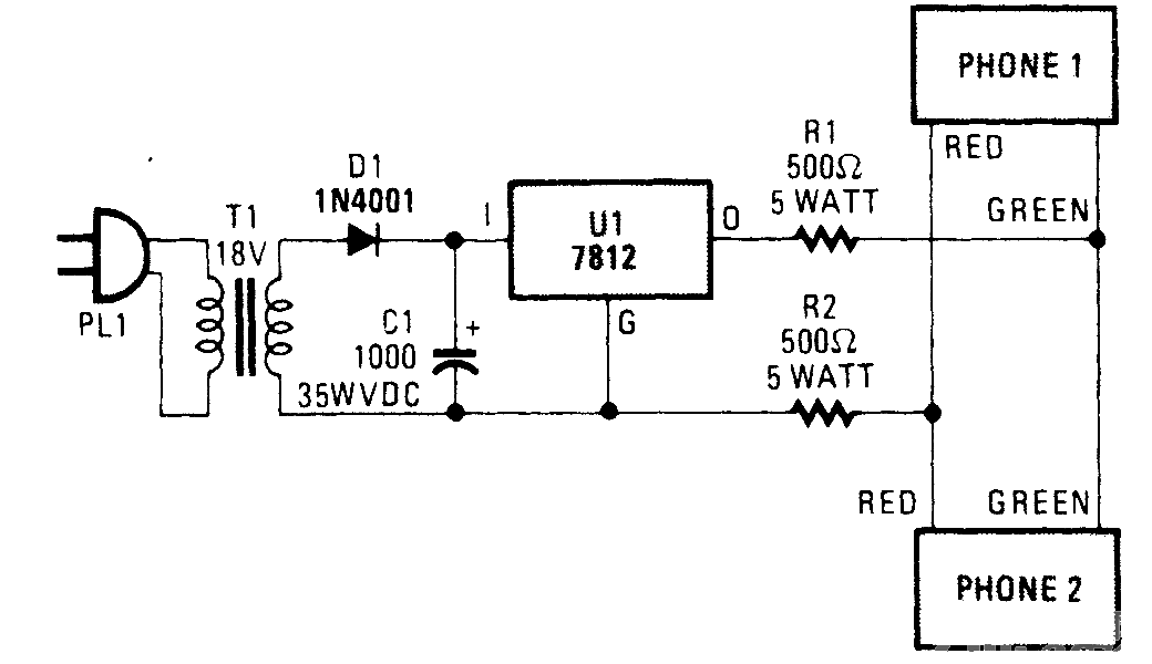 Very simple telephone<strong>walkie-talkie</strong> circuit