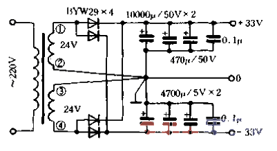 Upper and lower symmetrical negative feedback mode field effect transistor power amplifier 02