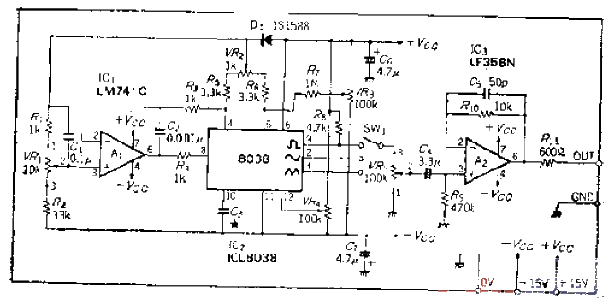 Function generator that can work stably under low frequency conditions