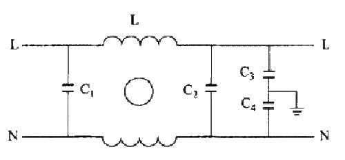 Modular AC line filter, EMI AC line filter