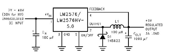 Large range 7~40V to 5V<strong>DC-DC</strong>Principle of step-down<strong>Circuit diagram</strong>