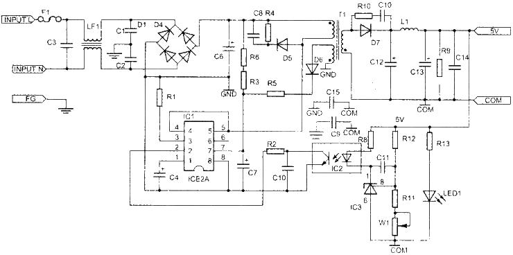 Production and testing of CL-A-15-5 switching power supply ICE2A POWER SUPPLY