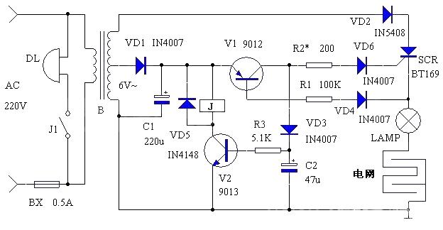 Typical electronic rodent killer circuit diagram