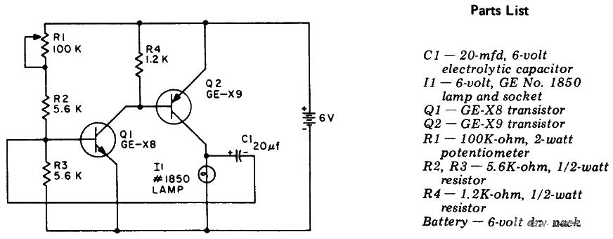 Flash/light control circuit diagram