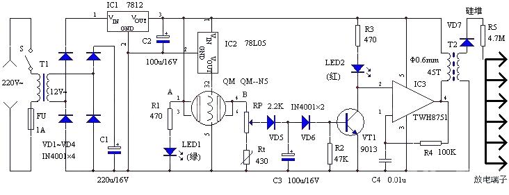 Simple automatic air freshener circuit diagram