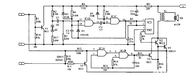 Homemade motorcycle anti-theft alarm horn circuit diagram