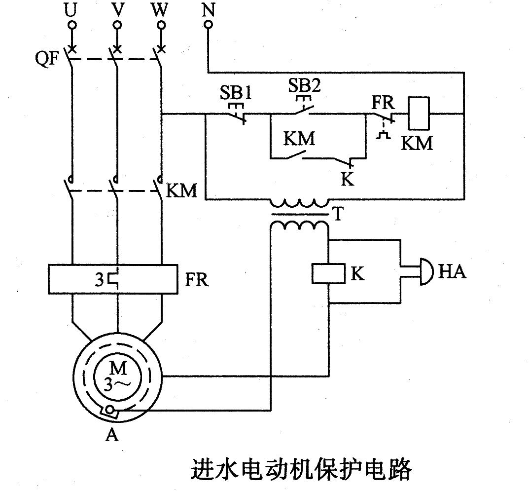 Water inlet motor protection circuit