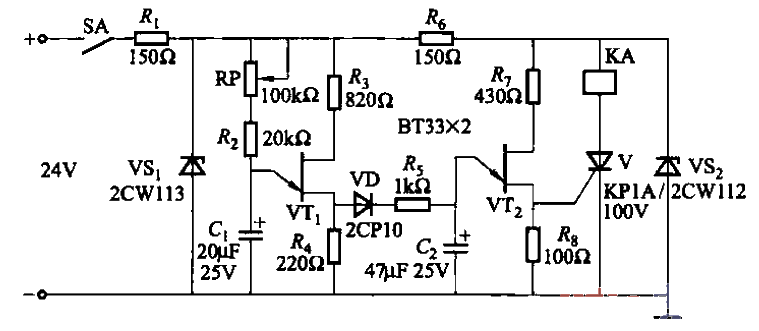 21.<strong>Single-junction transistor</strong><strong>Time relay</strong>Circuit 3.gif