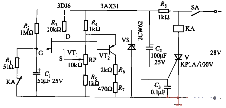 24.<strong>Field effect transistor</strong><strong>Time relay</strong>Circuit 2.gif