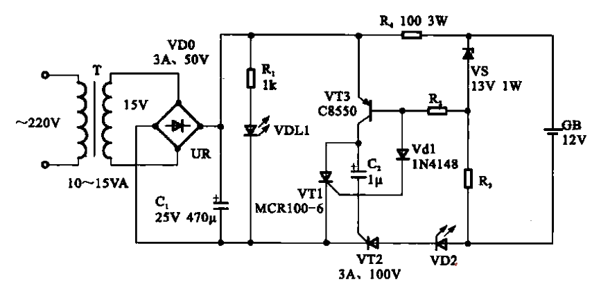 78. Simple<strong>Automatic power off</strong><strong>Battery charging</strong> circuit.gif