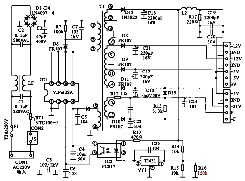 57. Zhonglong-ZL-2801A type<strong>DVD</strong> player switch<strong>stabilized power supply circuit</strong>.gif