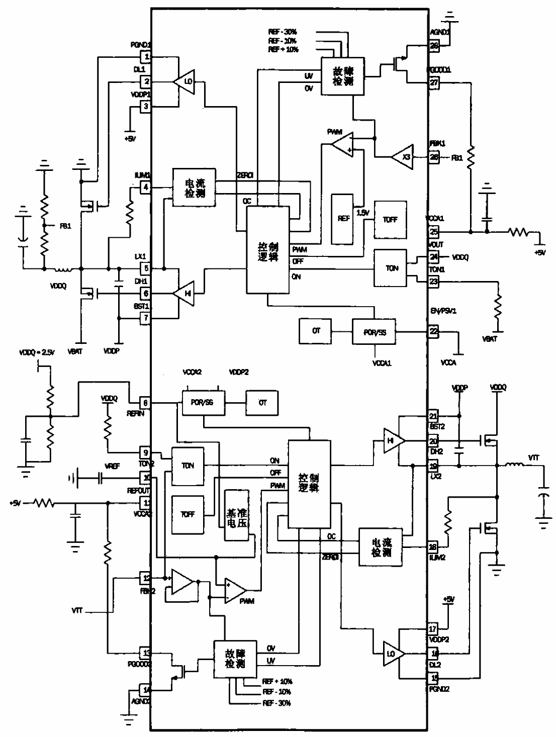 60. Internal functional block diagram of SC1486<strong>power management chip</strong>.gif