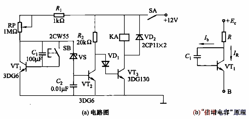 16.<strong>Transistor</strong><strong>Time relay</strong>Circuit 3.gif