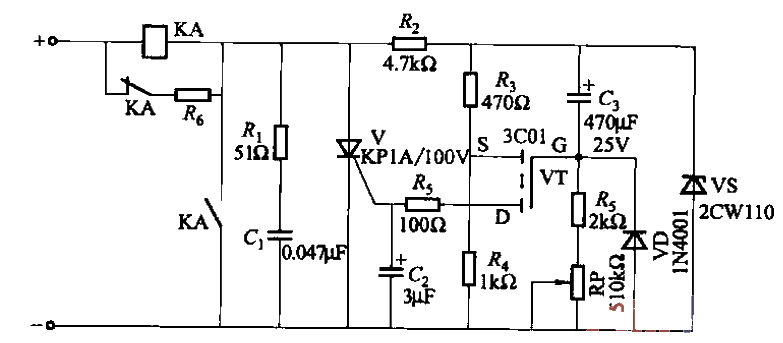 23.<strong>Field effect transistor</strong><strong>Time relay</strong> circuit one.gif