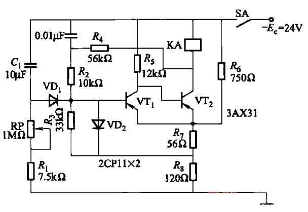 17.<strong>Transistor</strong><strong>Time relay</strong>Circuit 4.gif