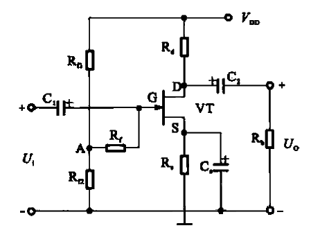 Voltage dividing self-bias circuit