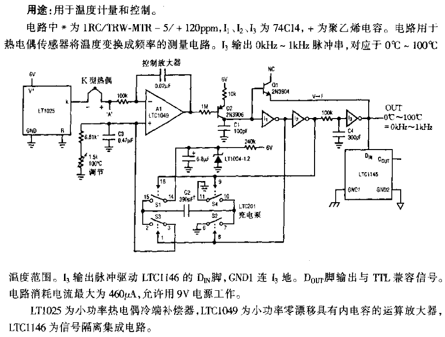 <strong>Thermocouple</strong><strong>Temperature</strong>／<strong>Frequency Conversion</strong>Circuit.gif