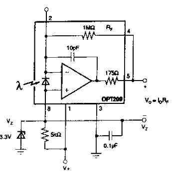 Light Detection Single Supply Circuit