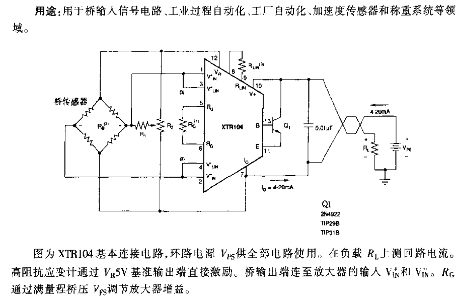 Basic connection diagram of bridge<strong>sensor</strong> and XTR104.gif