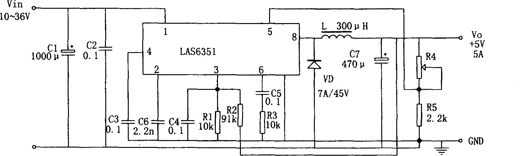 Large<strong>Current</strong>High Efficiency<strong>Switching Regulated Power Supply</strong> composed of LAS6351