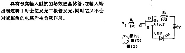 <strong>FET</strong>Logic probe<strong>Circuit</strong>.gif