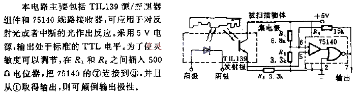 Photoelectric isolation circuit used as scanner