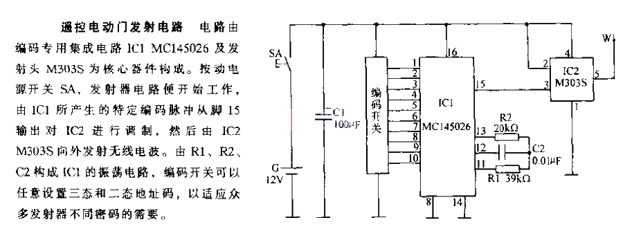 <strong>Remote control</strong><strong>Electric</strong> door<strong>Transmitter circuit</strong>.gif