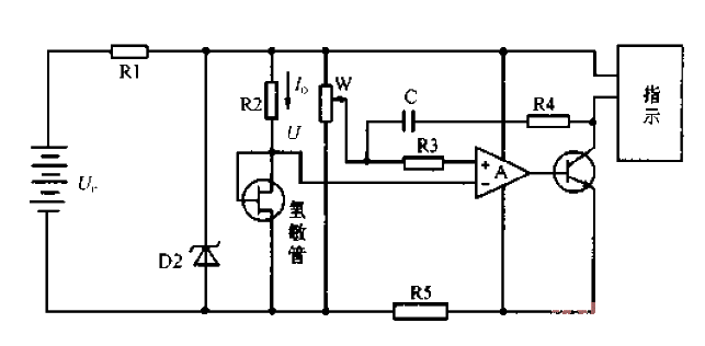 Basic circuit for detecting hydrogen concentration by hydrogen-sensitive sensor