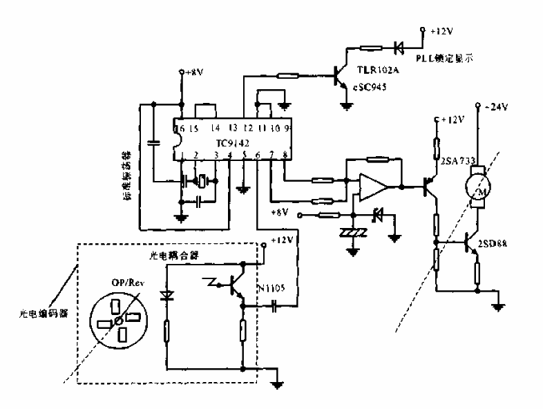 Servo motor speed control circuit