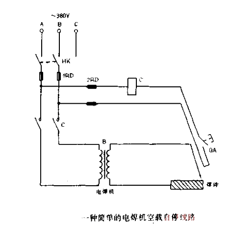 A simple<strong>electric welding machine</strong>no-load self-stop<strong>line</strong>.gif