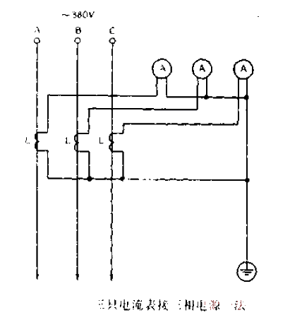 How to connect three <strong>ammeters</strong> to <strong>three-phase power supply</strong>.gif