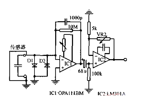 <strong>Charge amplifier</strong> with overload protection.gif