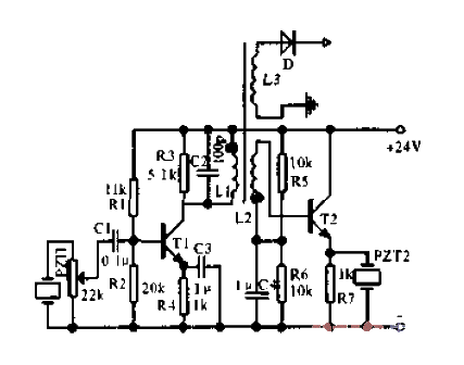 Ultrasonic liquid level switch oscillation circuit