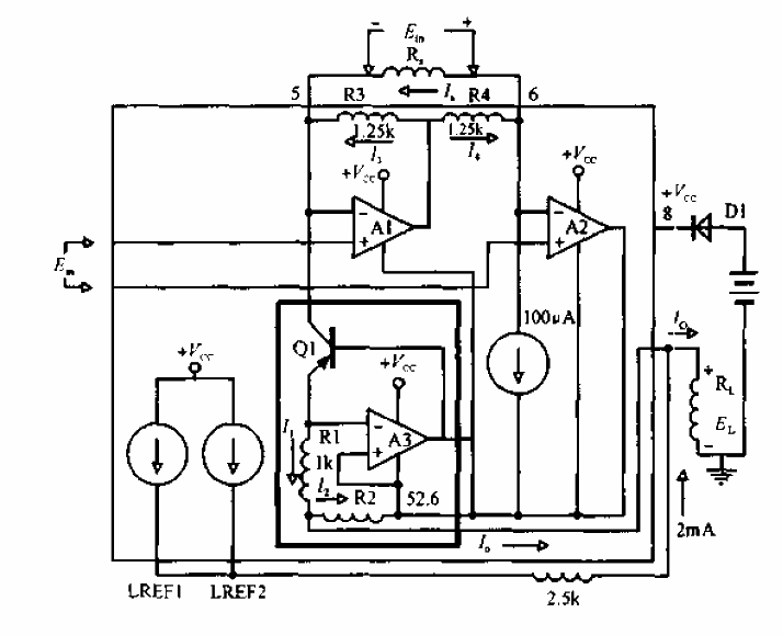 XTR101 functional circuit