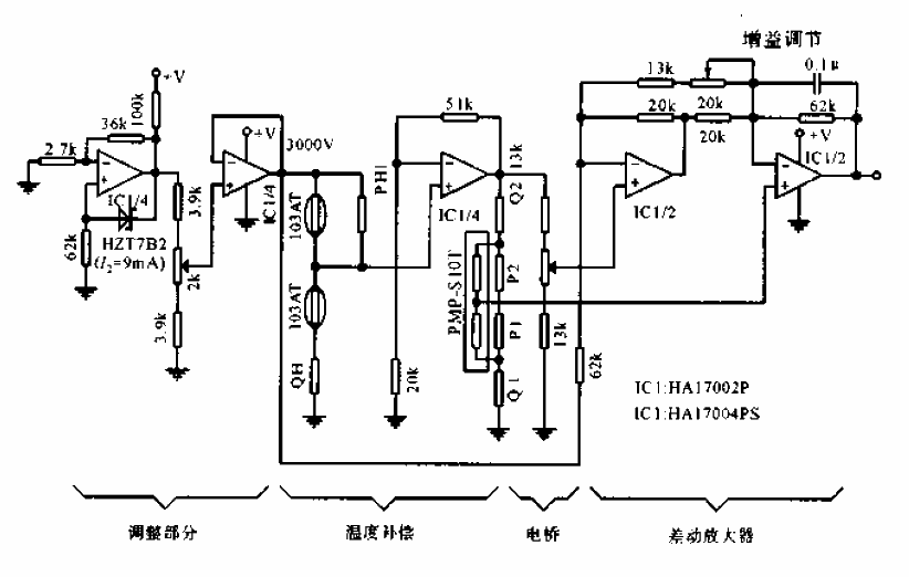 Inclination sensor circuit